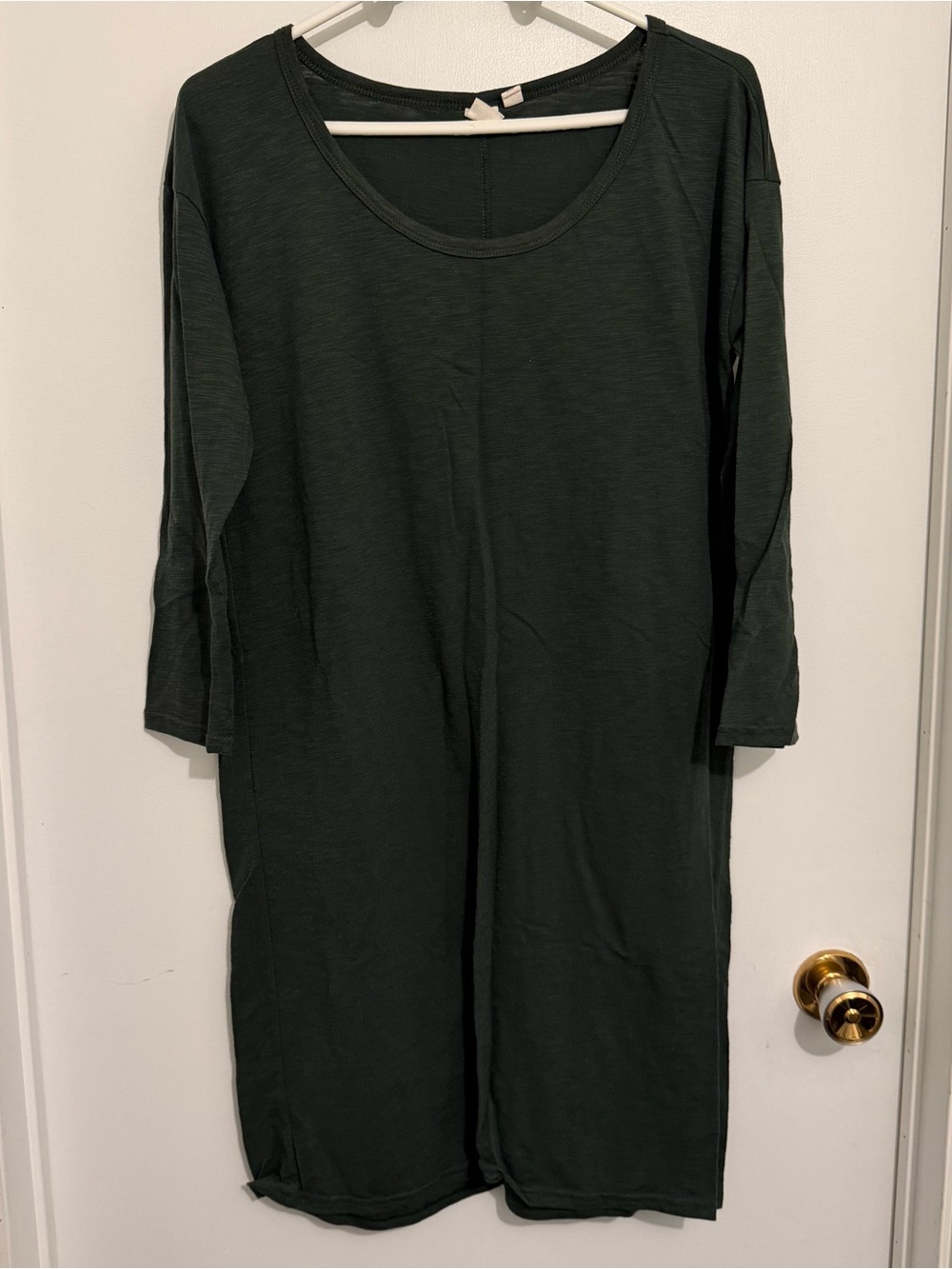 GAP Dark Green Long Sleeve Shift Dress